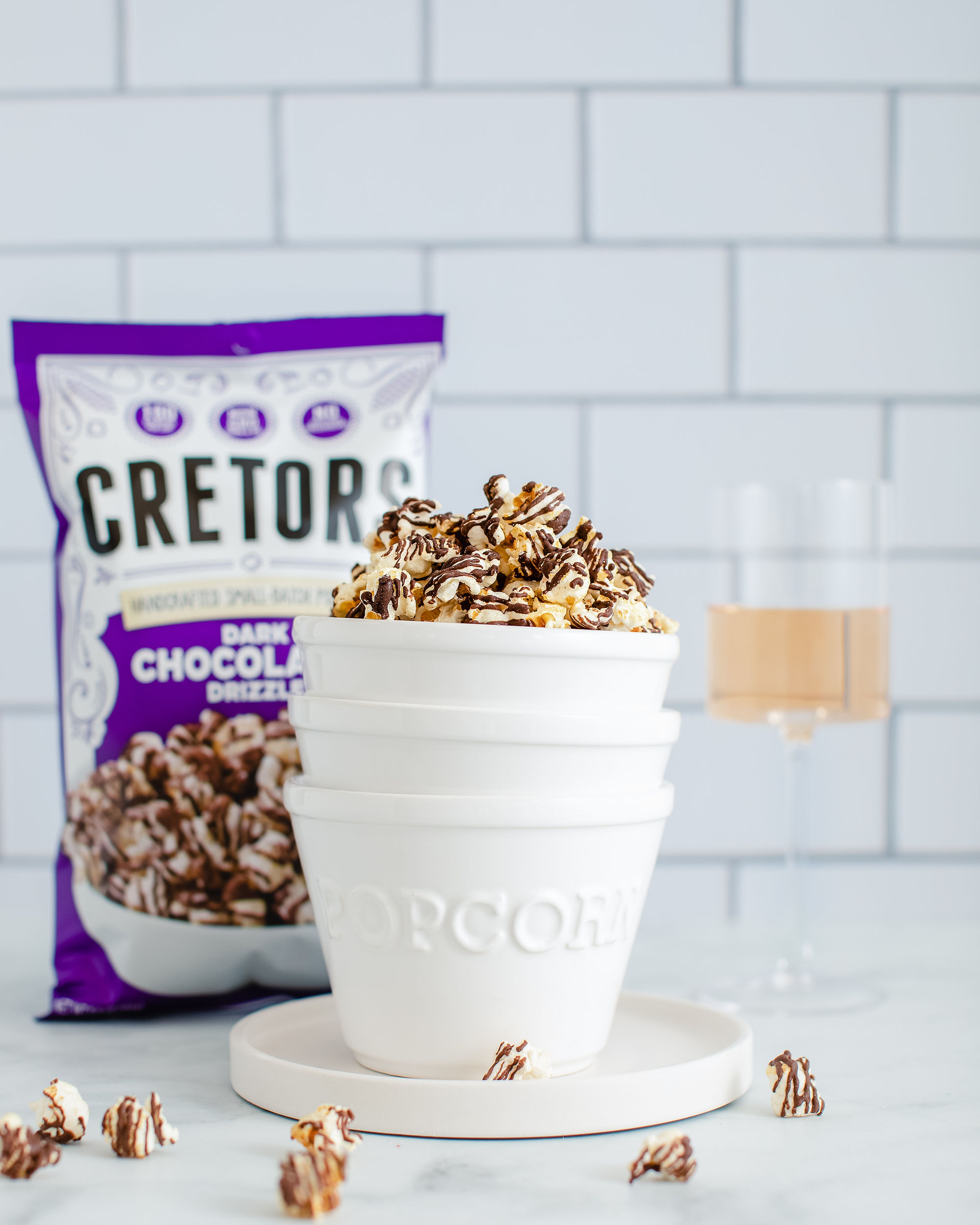 Dark Chocolatey Drizzle Popcorn | G.H. Cretors